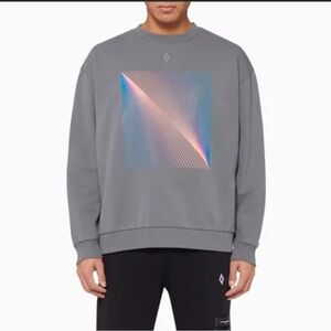 Marcelo Burlon Gray Graphic Men's Pullover Sz Large
